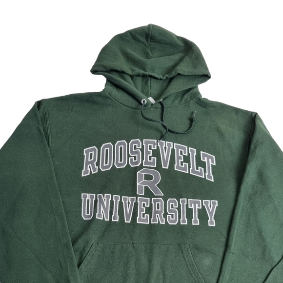 Champion Hoodie Green Roosevelt University USA Hooded Sweatshirt US  Mens Size M - Picture 2 of 10